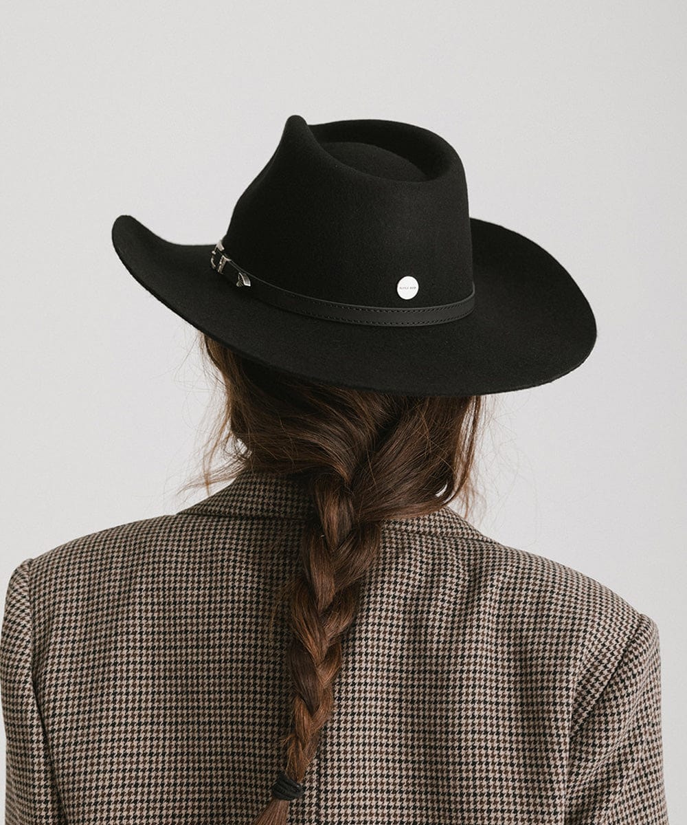 GIGI PIP Dean Rancher Women's Felt Cowboy Hat – Pinched Crown & Genuine Leather Band | 5 Colors