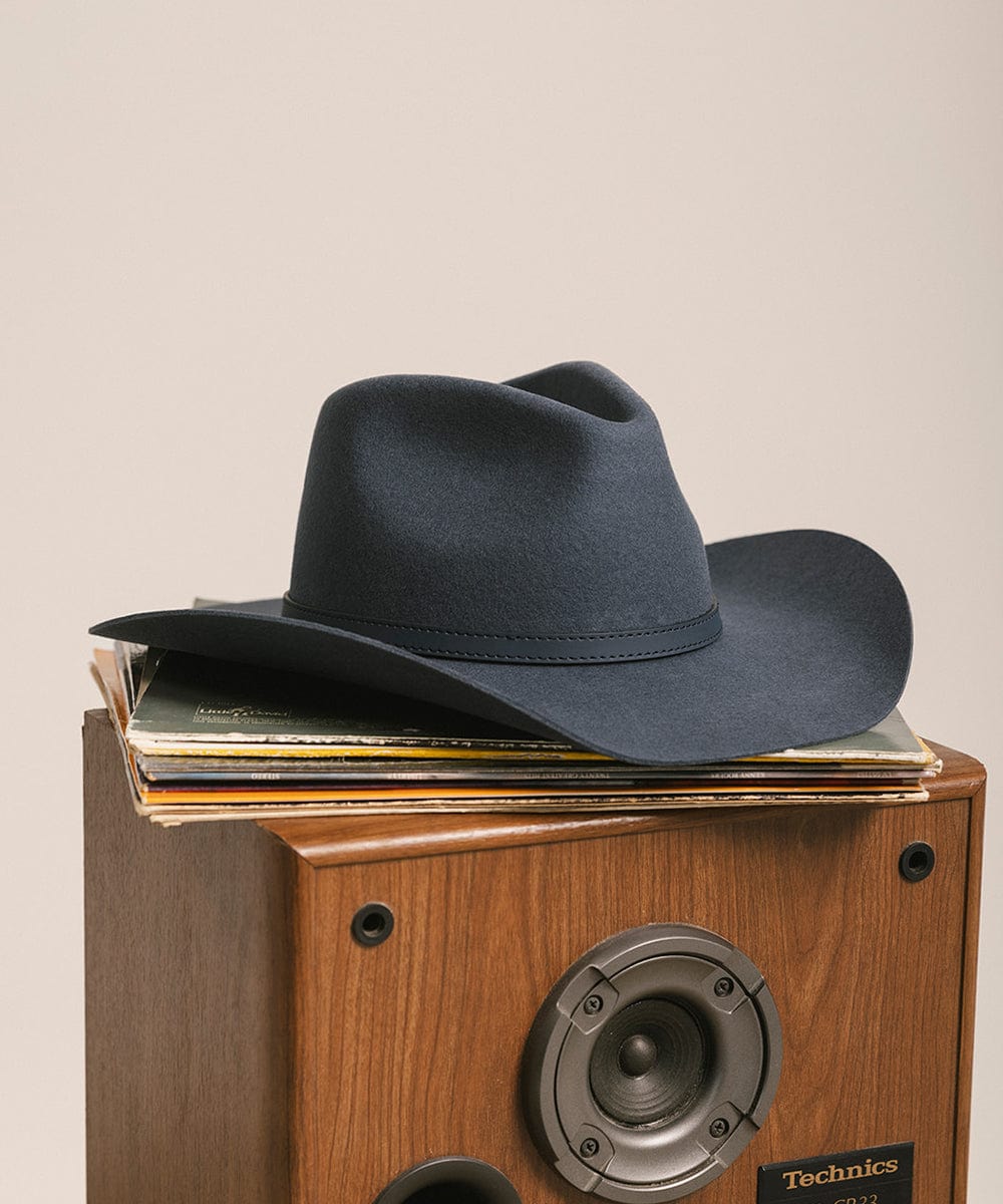 GIGI PIP Dean Rancher Women's Felt Cowboy Hat – Pinched Crown & Genuine Leather Band | 5 Colors