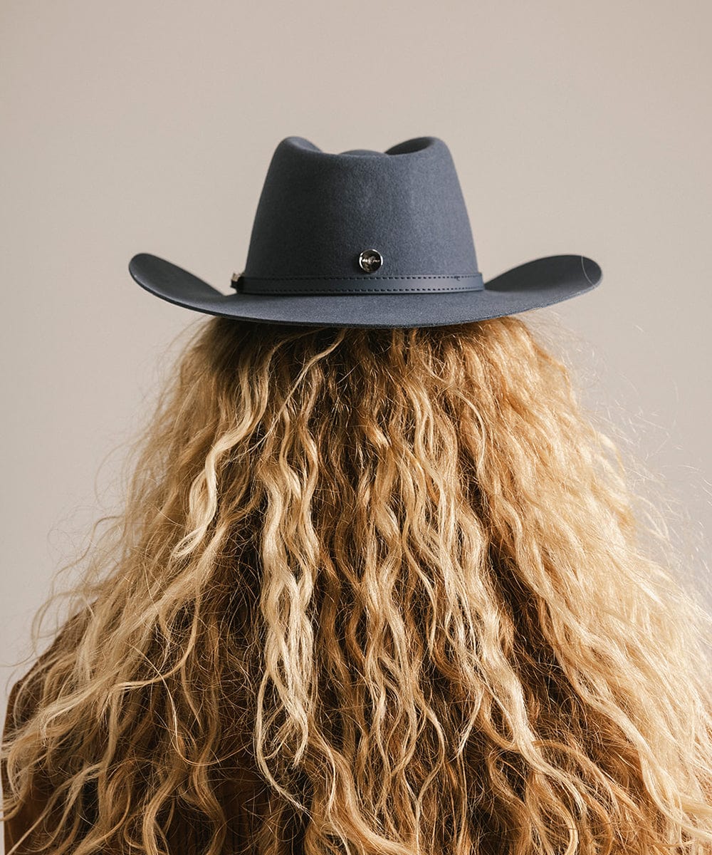 GIGI PIP Dean Rancher Women's Felt Cowboy Hat – Pinched Crown & Genuine Leather Band | 5 Colors