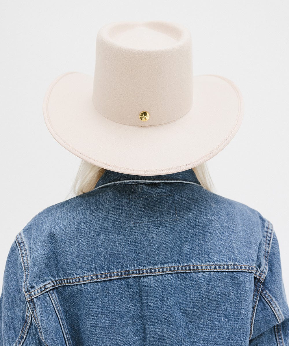 GIGI PIP June Rancher Women's Felt Cowboy Hat – Teardrop Crown & Angled Brim | 4 Colors