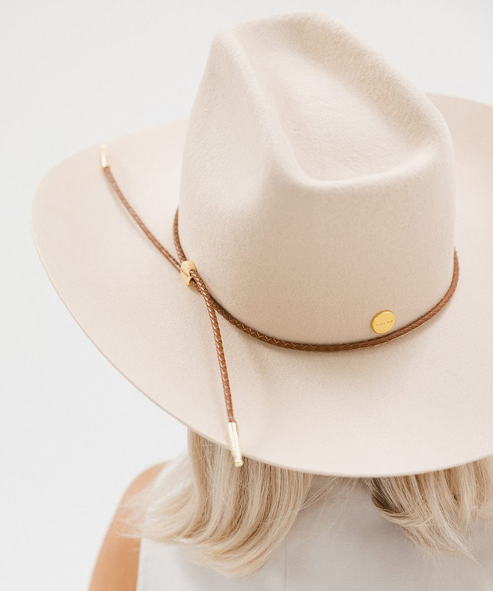 GIGI PIP Lane Women's Felt Cowboy Hat – Hand-Shaped Brick Top Crown & Wide Western Brim | 4 Colors