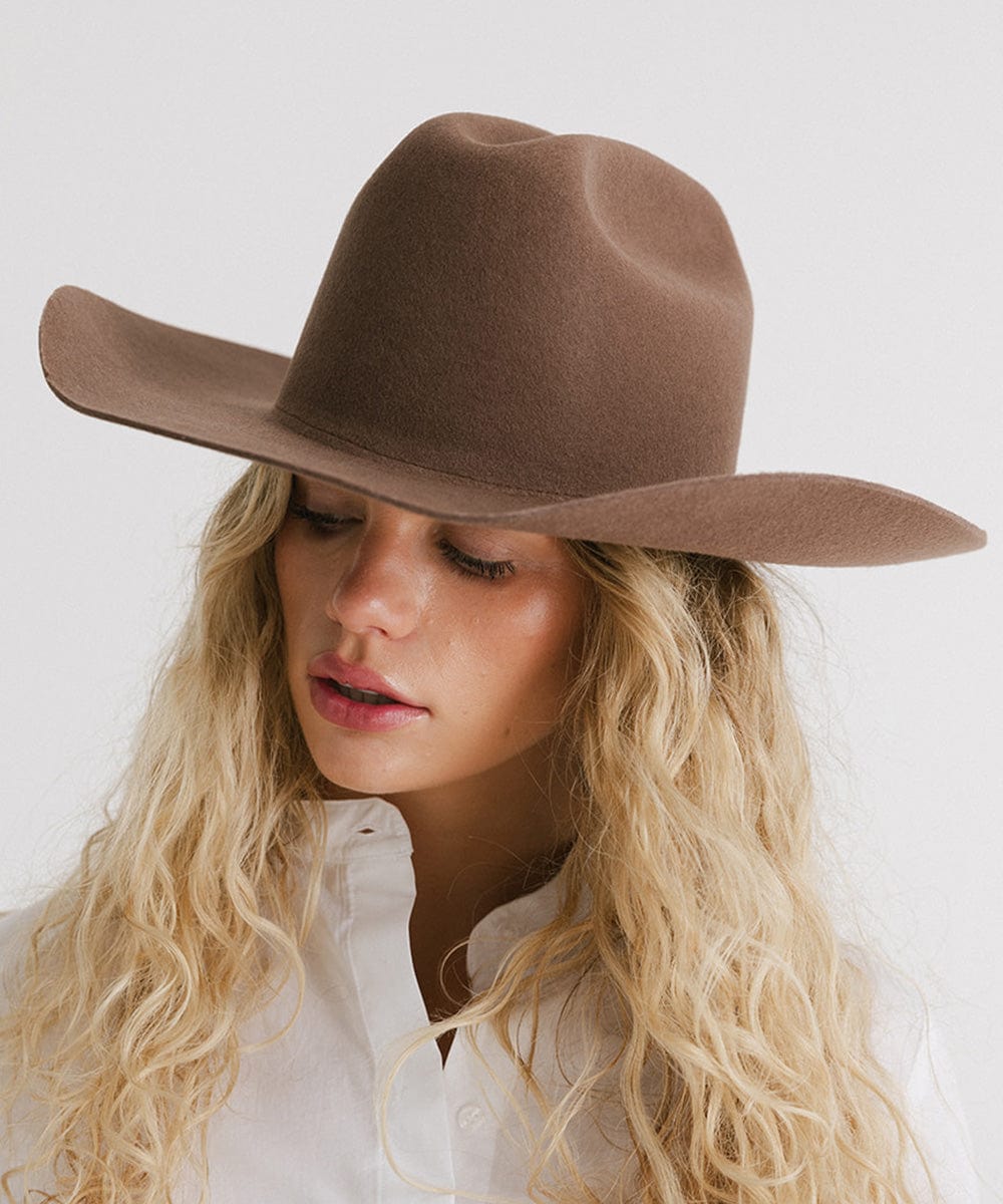 GIGI PIP Teddy Cattleman Women's Felt Cowboy Hat – Classic Western Crown & Wide Brim | 12 Colors