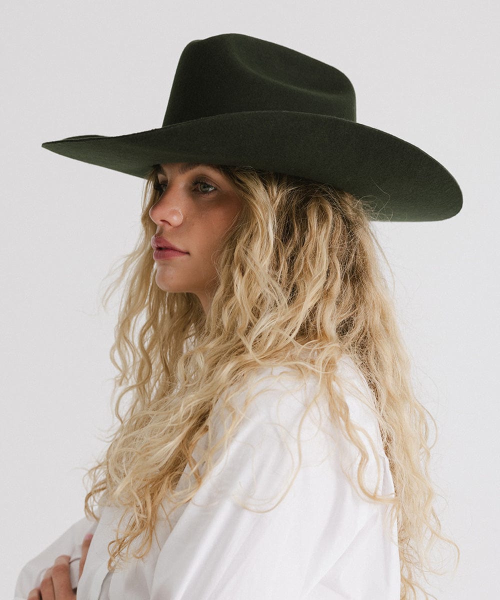 GIGI PIP Teddy Cattleman Women's Felt Cowboy Hat – Classic Western Crown & Wide Brim | 12 Colors