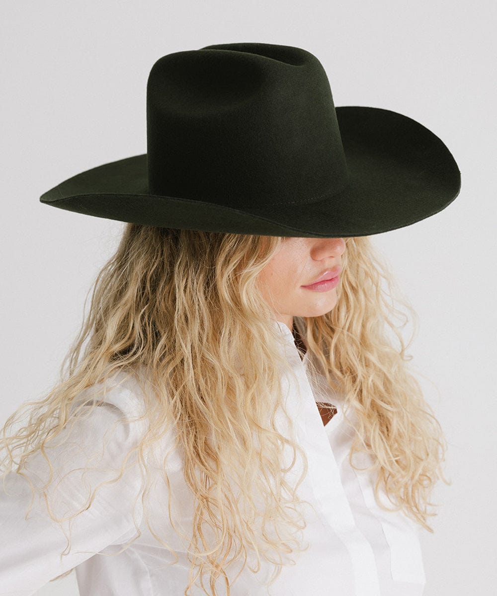 GIGI PIP Teddy Cattleman Women's Felt Cowboy Hat – Classic Western Crown & Wide Brim | 12 Colors