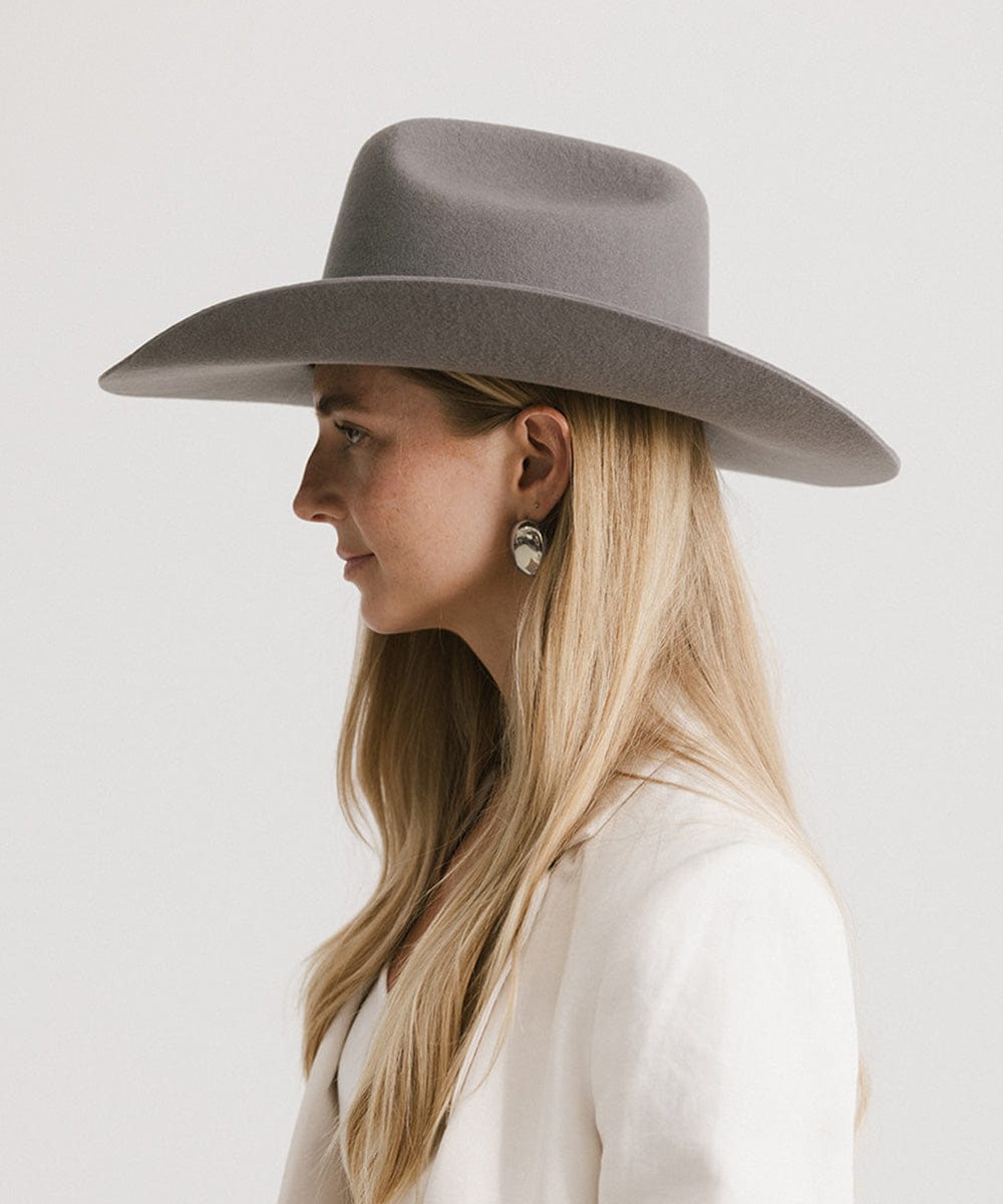 GIGI PIP Teddy Cattleman Women's Felt Cowboy Hat – Classic Western Crown & Wide Brim | 12 Colors