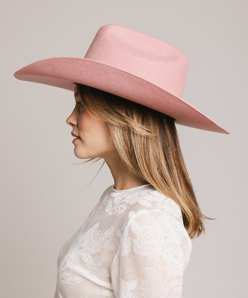 GIGI PIP Teddy Cattleman Women's Felt Cowboy Hat – Classic Western Crown & Wide Brim | 12 Colors