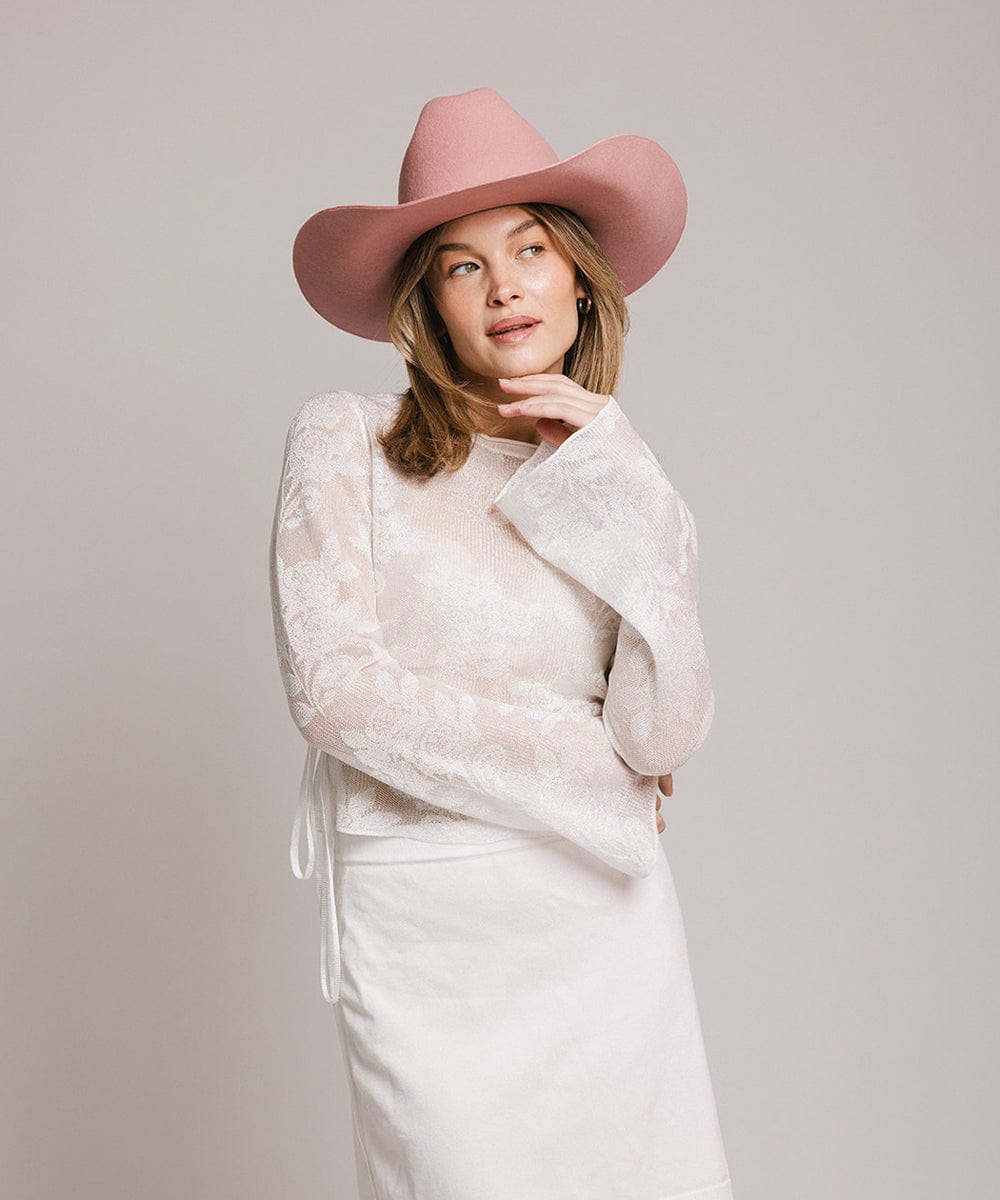 GIGI PIP Teddy Cattleman Women's Felt Cowboy Hat – Classic Western Crown & Wide Brim | 12 Colors