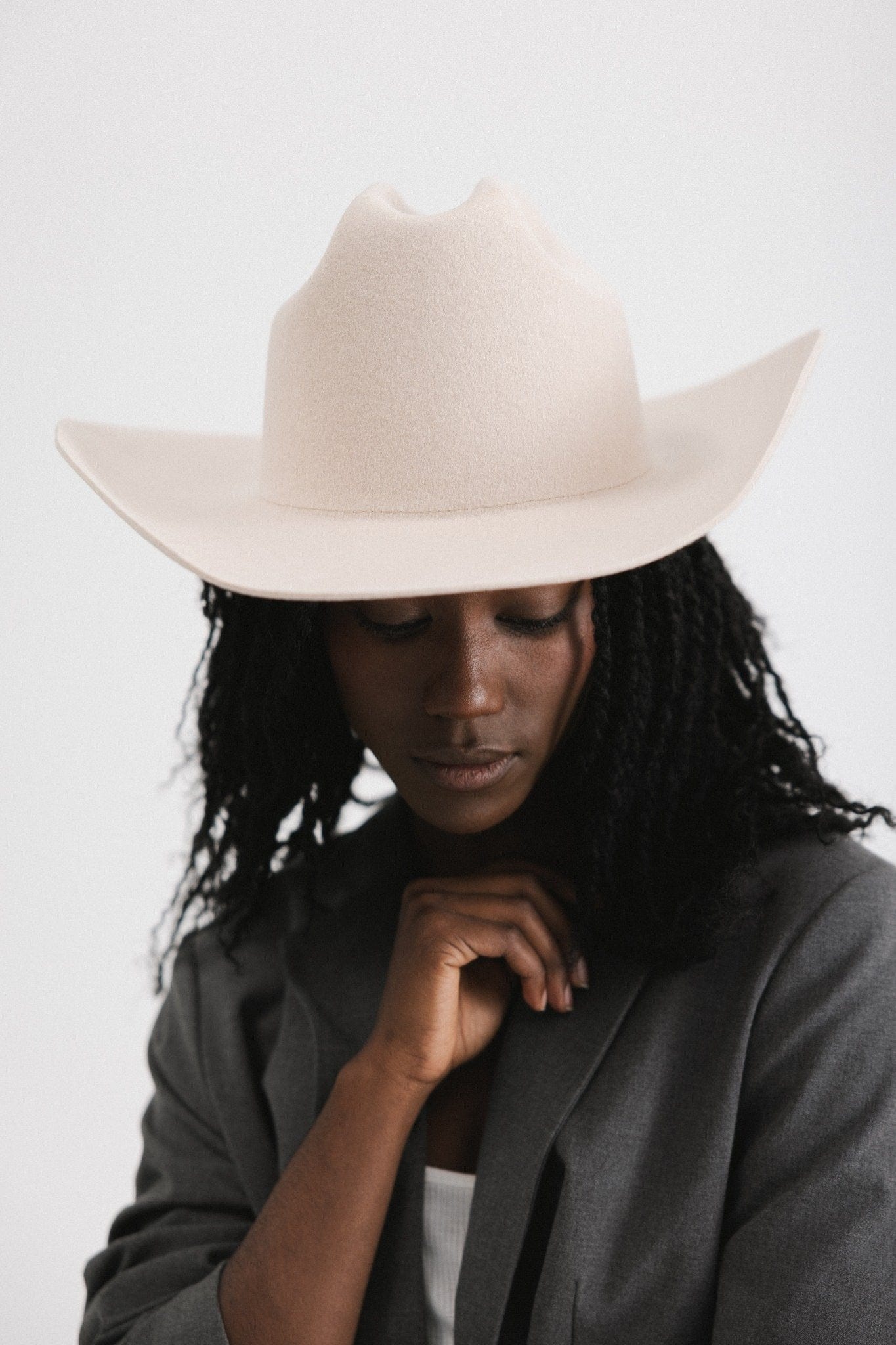 GIGI PIP Teddy Cattleman Women's Felt Cowboy Hat – Classic Western Crown & Wide Brim | 12 Colors