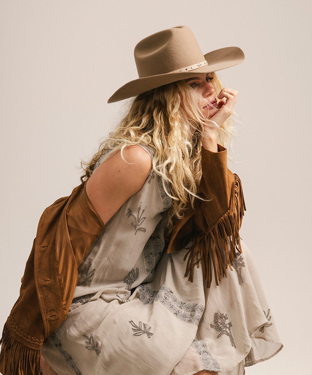 GIGI PIP Teddy Cattleman Women's Felt Cowboy Hat – Classic Western Crown & Wide Brim | 12 Colors