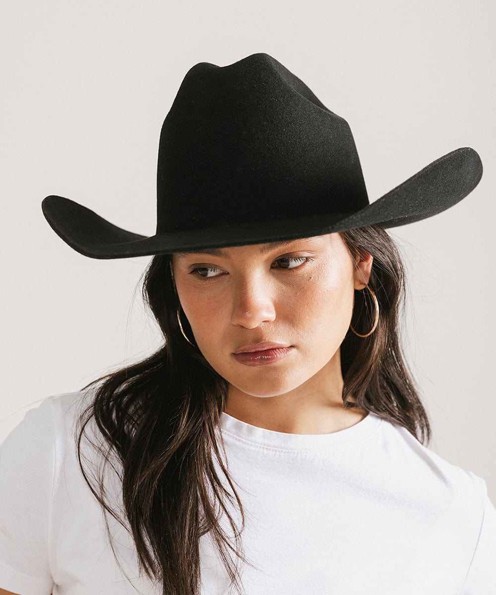 GIGI PIP Teddy Cattleman Women's Felt Cowboy Hat – Classic Western Crown & Wide Brim | 12 Colors