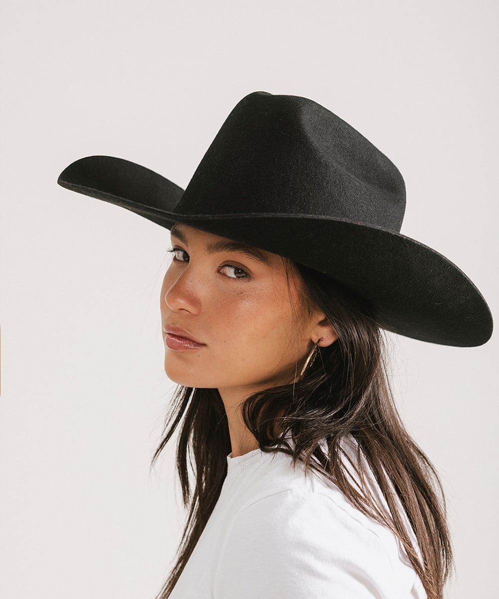 GIGI PIP Teddy Cattleman Women's Felt Cowboy Hat – Classic Western Crown & Wide Brim | 12 Colors