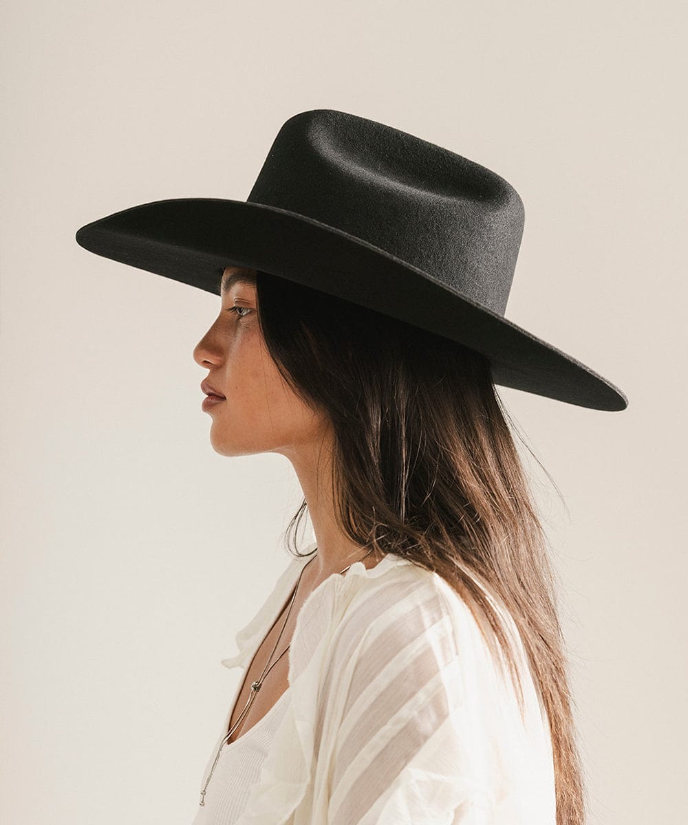 GIGI PIP Teddy Cattleman Women's Felt Cowboy Hat – Classic Western Crown & Wide Brim | 12 Colors