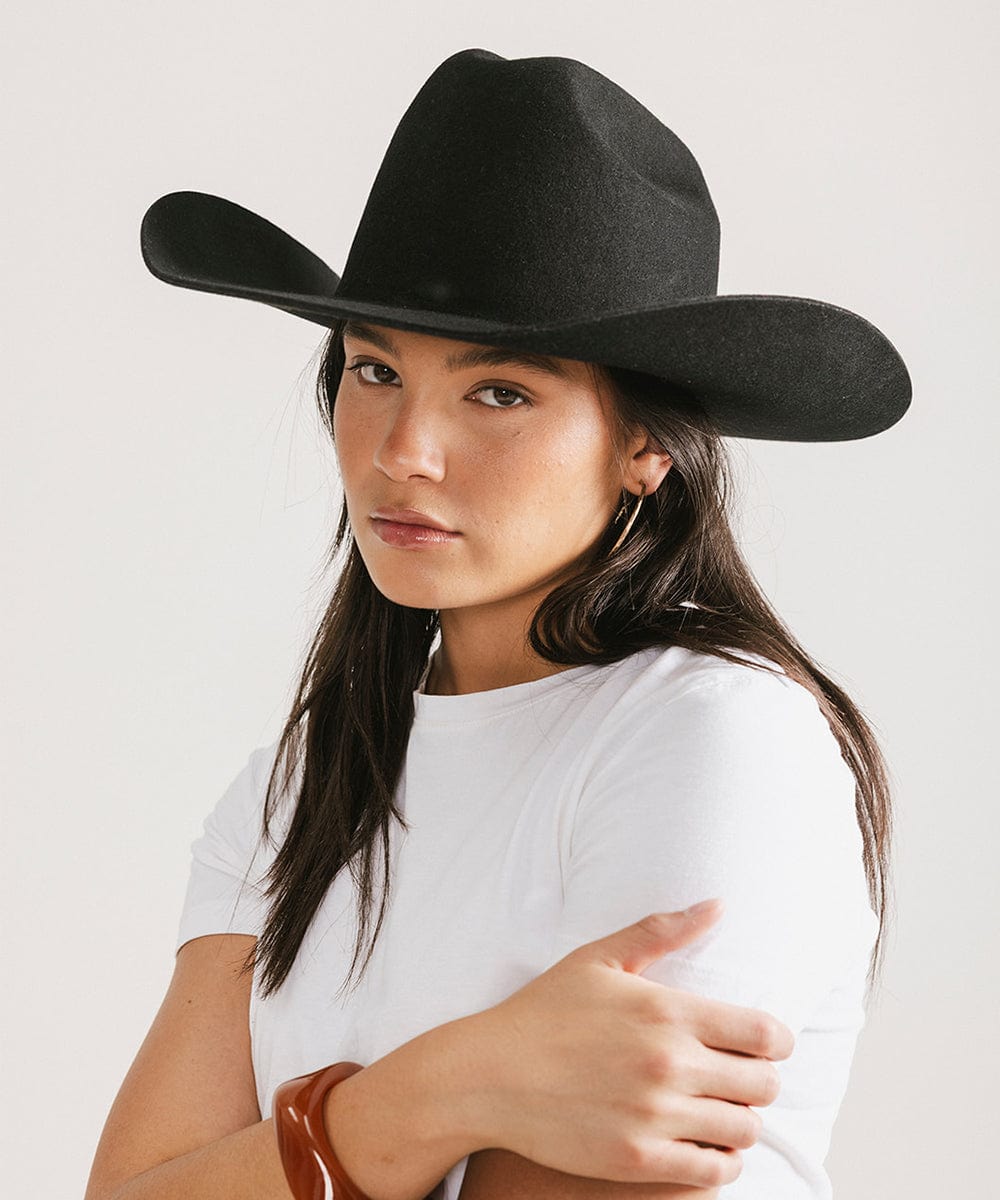 GIGI PIP Teddy Cattleman Women's Felt Cowboy Hat – Classic Western Crown & Wide Brim | 12 Colors