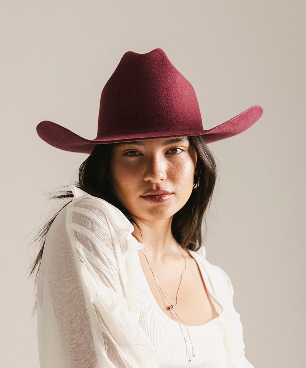 GIGI PIP Teddy Cattleman Women's Felt Cowboy Hat – Classic Western Crown & Wide Brim | 12 Colors