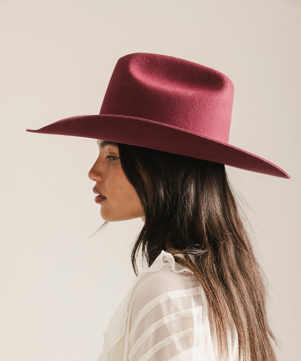 GIGI PIP Teddy Cattleman Women's Felt Cowboy Hat – Classic Western Crown & Wide Brim | 12 Colors