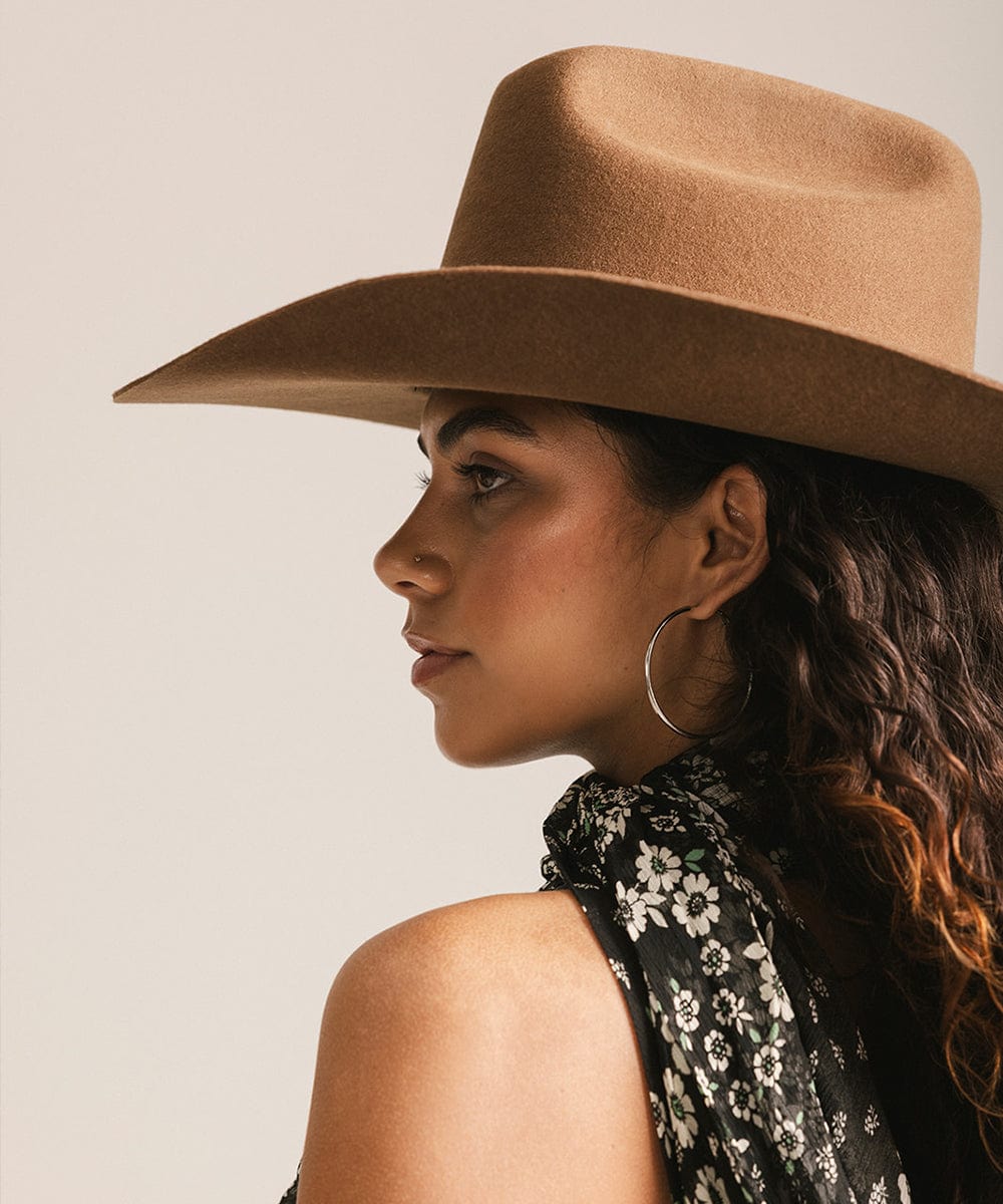 GIGI PIP Teddy Cattleman Women's Wide Brim Felt Cowboy Hat