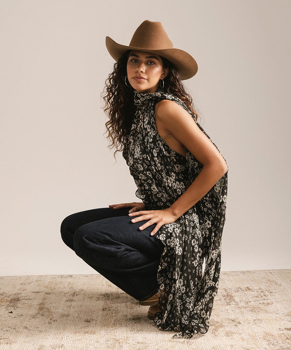 GIGI PIP Teddy Cattleman Women's Felt Cowboy Hat – Classic Western Crown & Wide Brim | 12 Colors