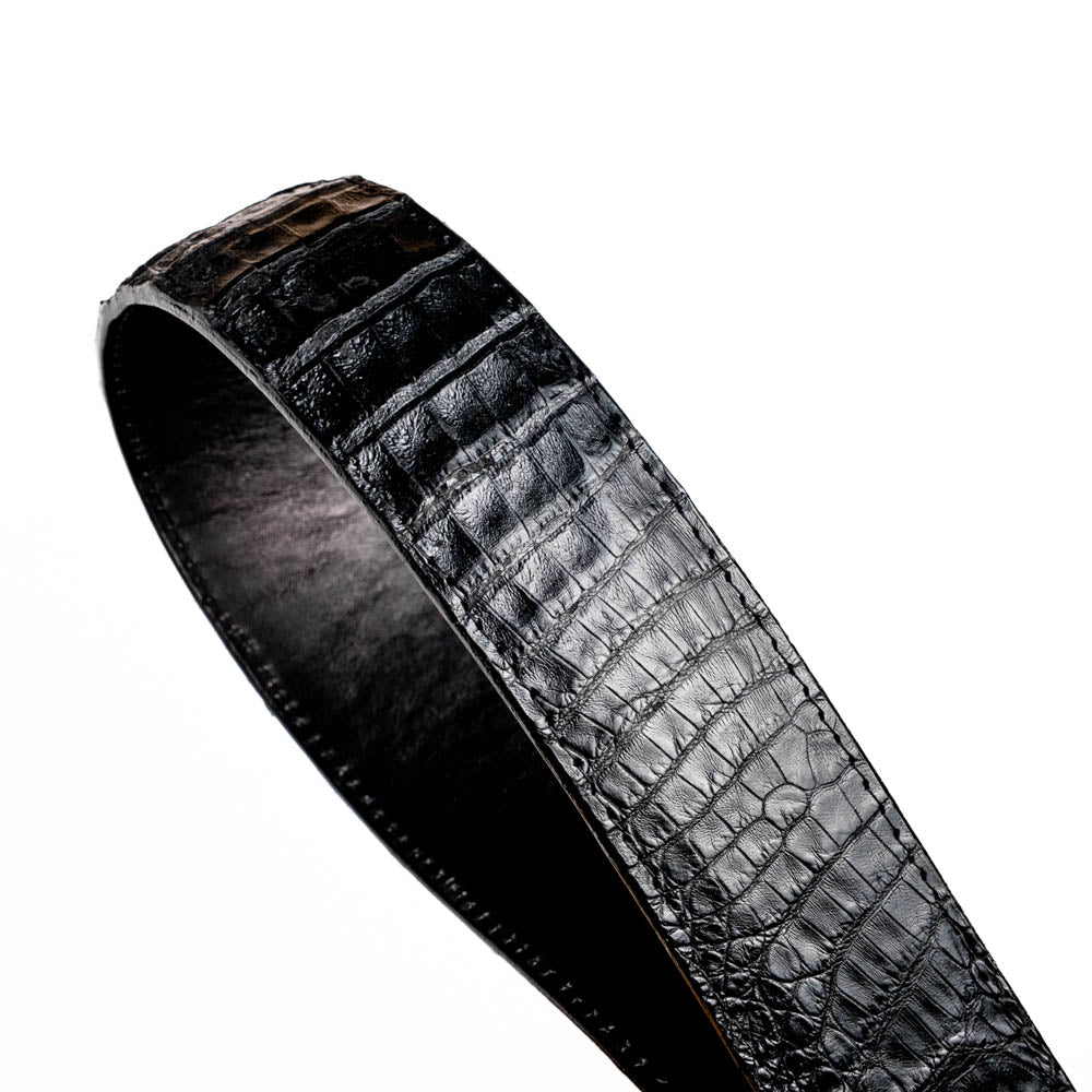 Marco Di Milano Iowa Men's Exotic Western Belt – Genuine Caiman Skin | Black