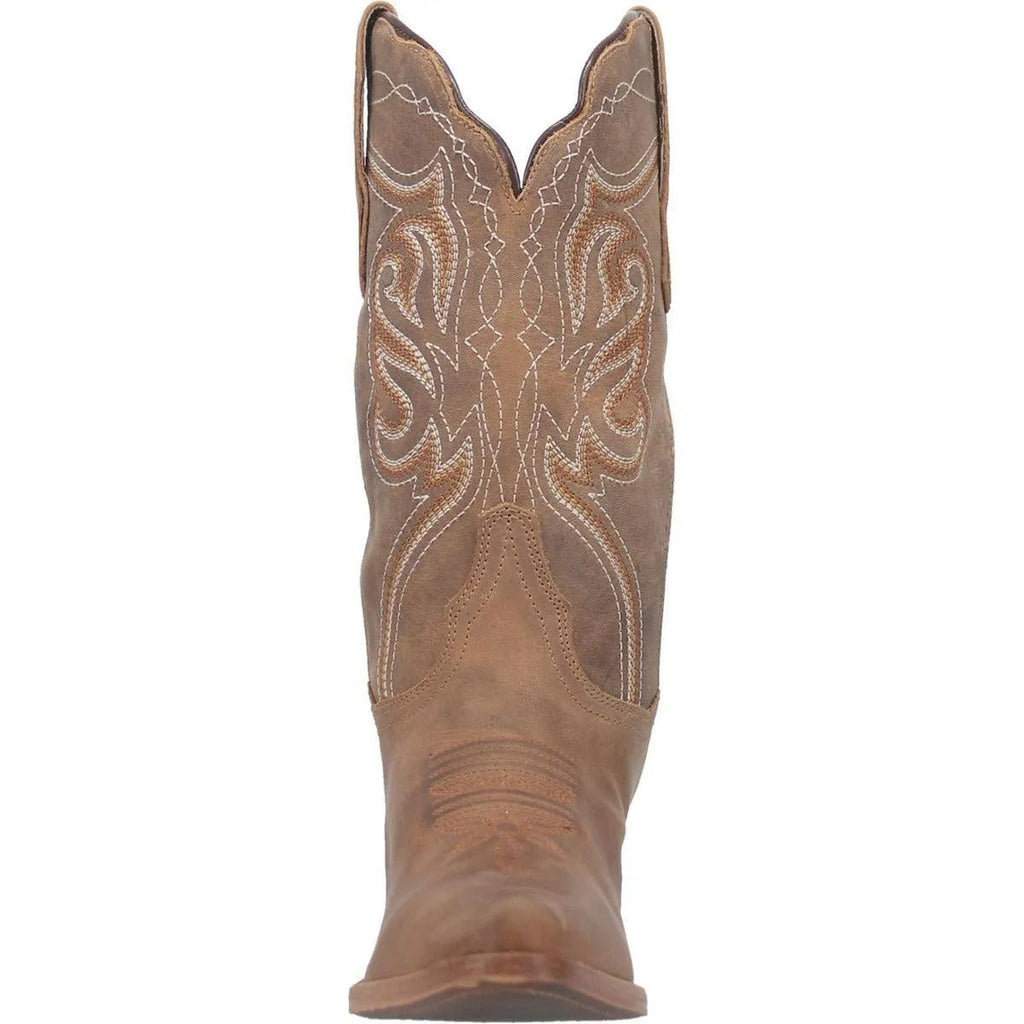 Dan Post Women's Cowgirl Western Boot Karmel – Pull-On, Premium Leather, 12" Shaft, Ultimate Flex Insole, Leather Outsole, Ranch, Rodeo & Dress Boot