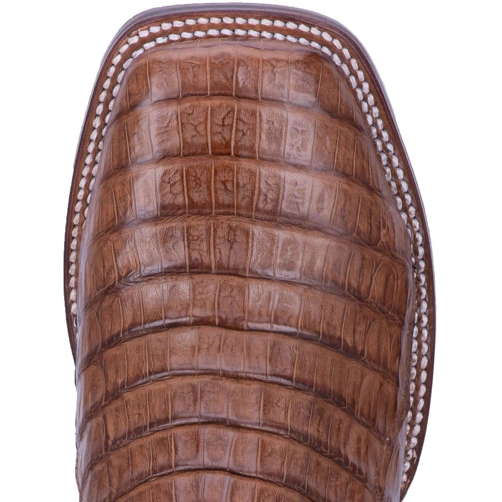 Dan Post Men's Cowboy Western Boot Kingsly – Broad Square Toe, Genuine Caiman Skin, Cowboy Certified Outsole, Removable Orthotic Insole, Stockman Heel, Exotic Leather Rodeo & Dress Boot
