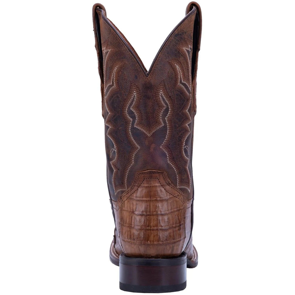 Dan Post Men's Cowboy Western Boot Kingsly – Broad Square Toe, Genuine Caiman Skin, Cowboy Certified Outsole, Removable Orthotic Insole, Stockman Heel, Exotic Leather Rodeo & Dress Boot