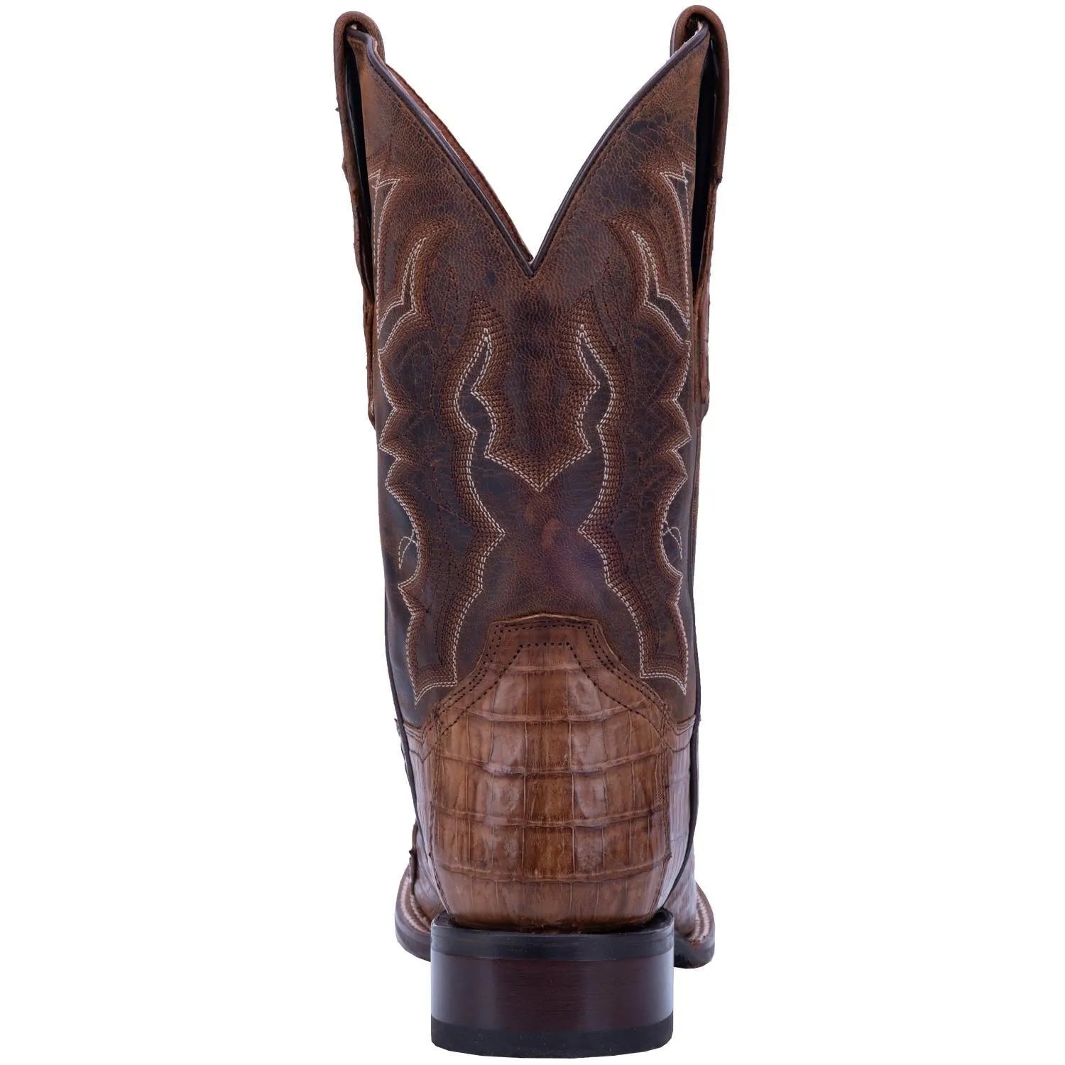 Dan Post Men's Cowboy Western Boot Kingsly – Broad Square Toe, Genuine Caiman Skin, Cowboy Certified Outsole, Removable Orthotic Insole, Stockman Heel, Exotic Leather Rodeo & Dress Boot