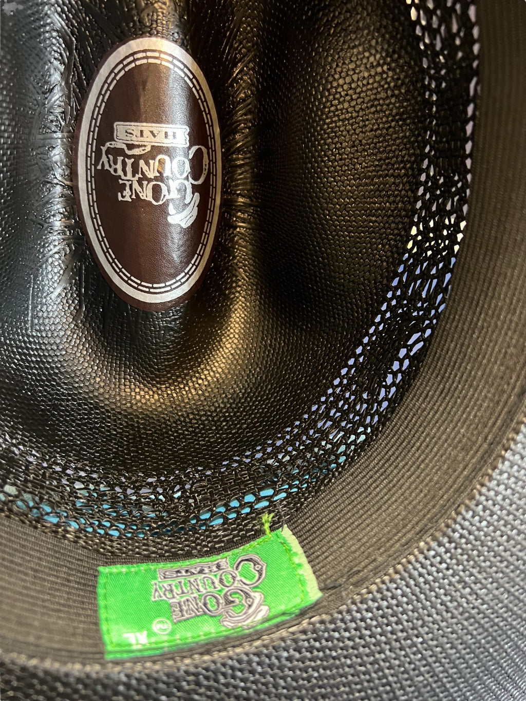 Gone Country Justin Black Bangora Straw Cowboy Hat