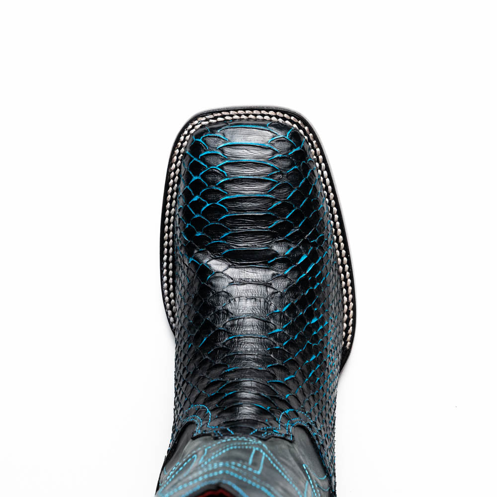 Marco Di Milano Missouri Black Blue Python Cowboy Boots