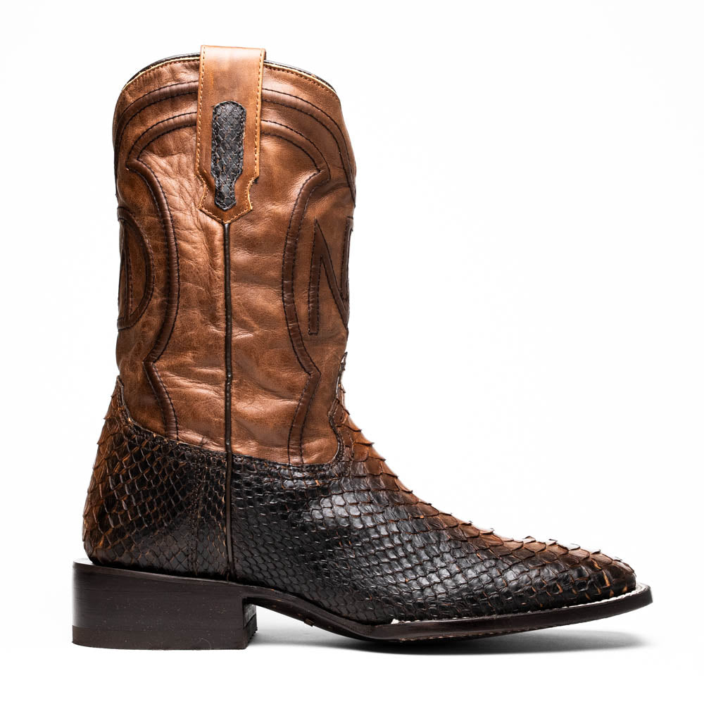 Marco Di Milano Missouri Men's Exotic Cowboy Boots – Genuine Python Skin | Lisboa Square Toe