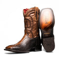 Marco Di Milano Missouri Men's Exotic Cowboy Boots – Genuine Python Skin | Lisboa Square Toe