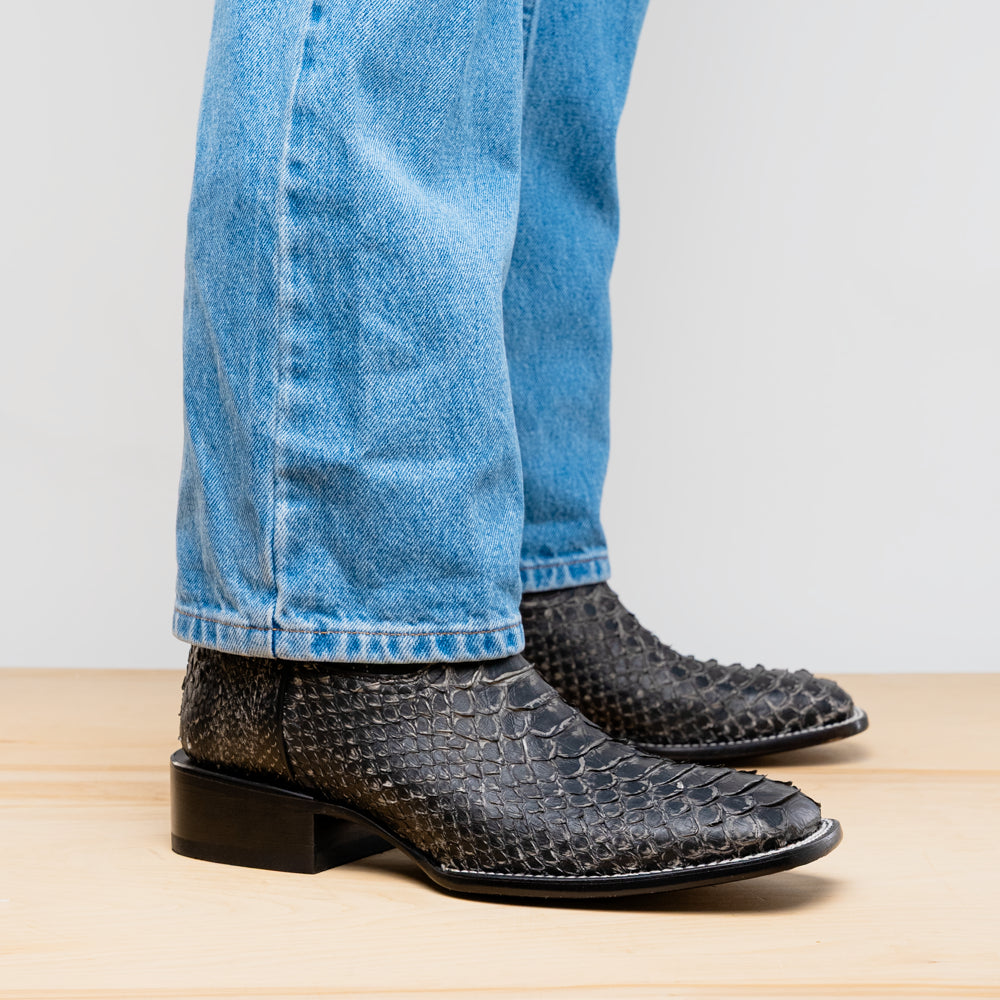 Marco Di Milano Missouri Stone White Python Cowboy Boots