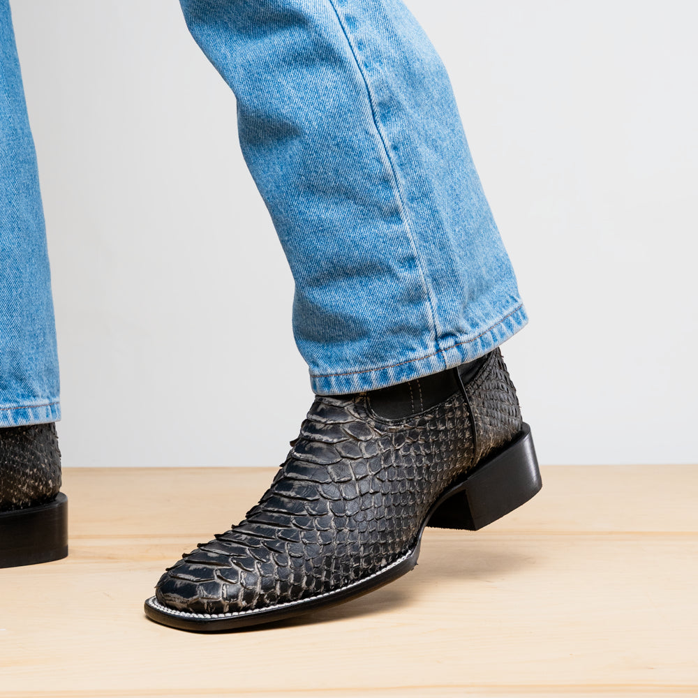 Marco Di Milano Missouri Stone White Python Cowboy Boots
