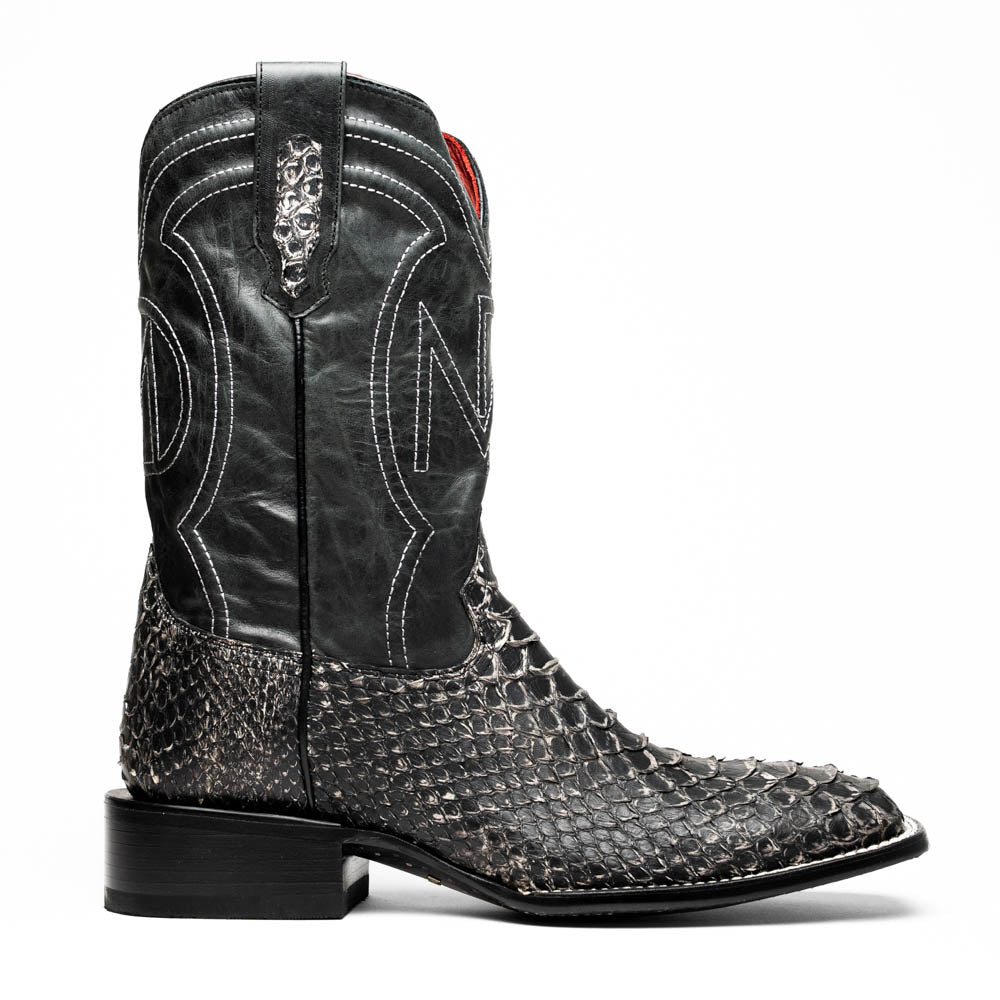 Marco Di Milano Missouri Stone White Python Cowboy Boots