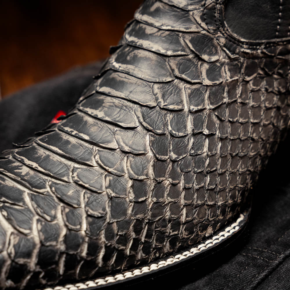 Marco Di Milano Missouri Stone White Python Cowboy Boots