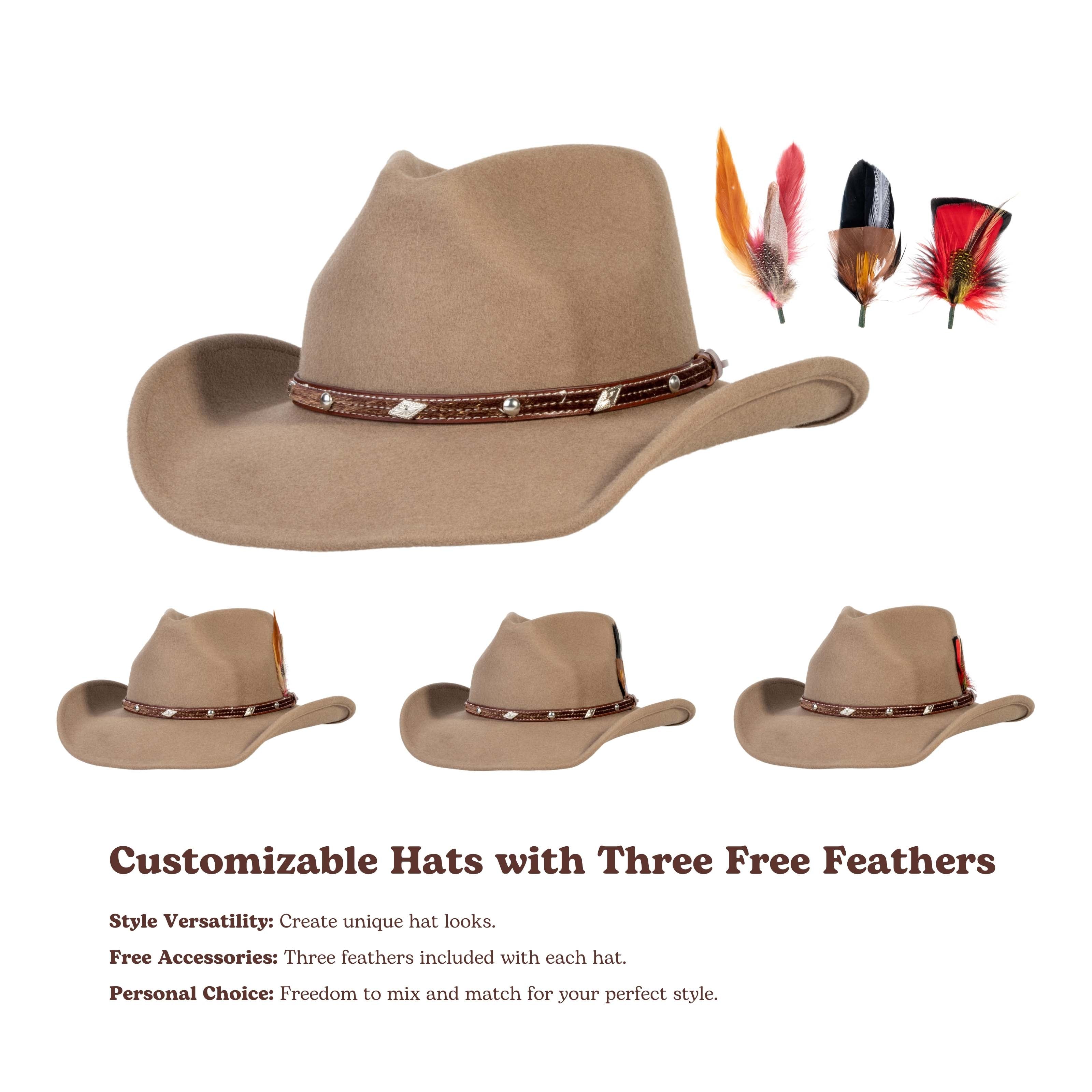Nomad Bronze Wool Felt Cowboy Hat | Mix Brown Western Hat