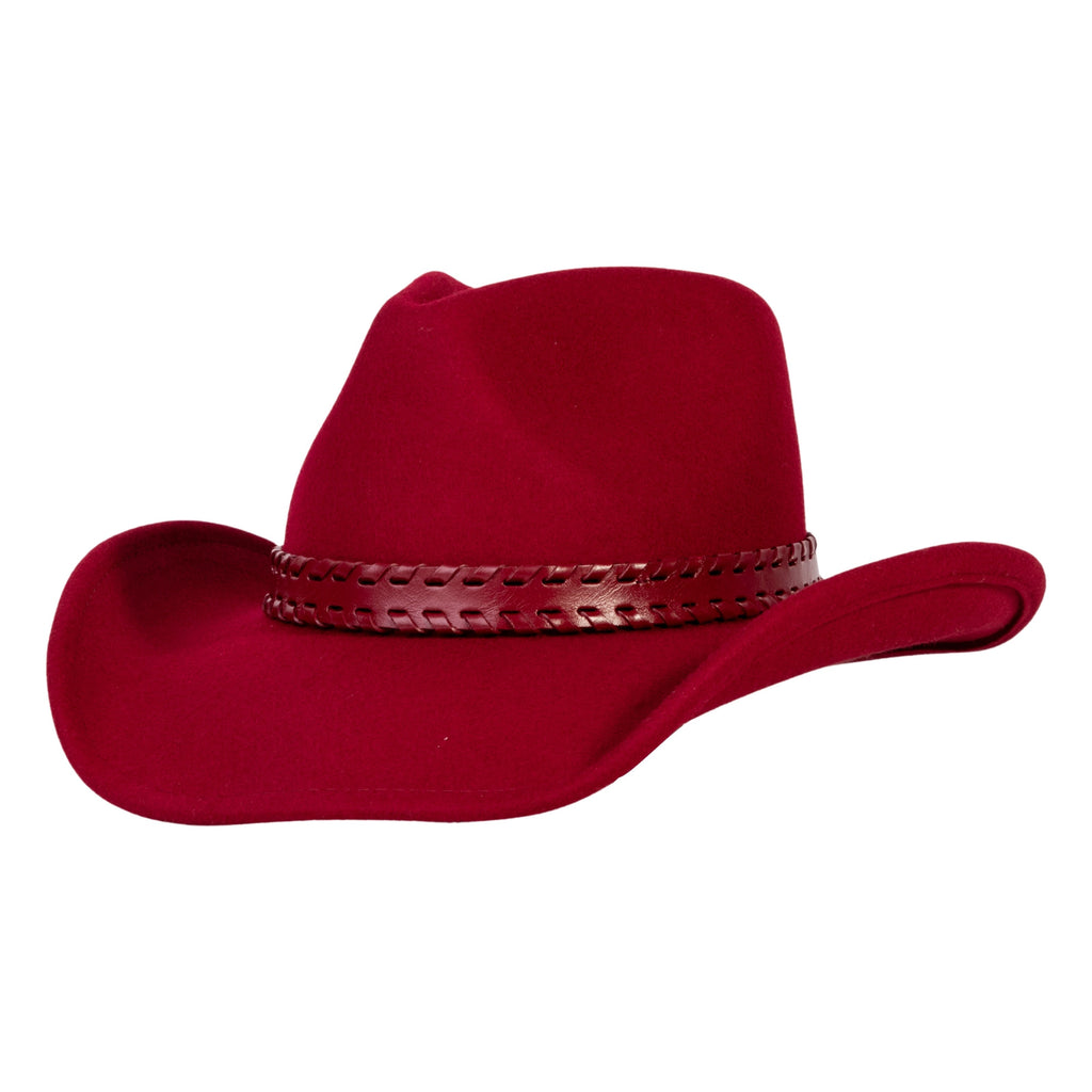Outlaw Crimson Wool Felt Cowboy Hat | Mix Brown Western Hat