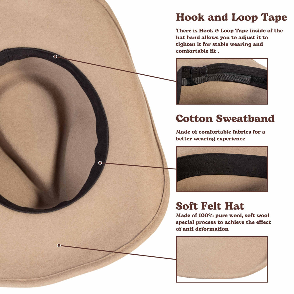 Sage Light Tan Wool Felt Cowboy Hat | Mix Brown Western Hat