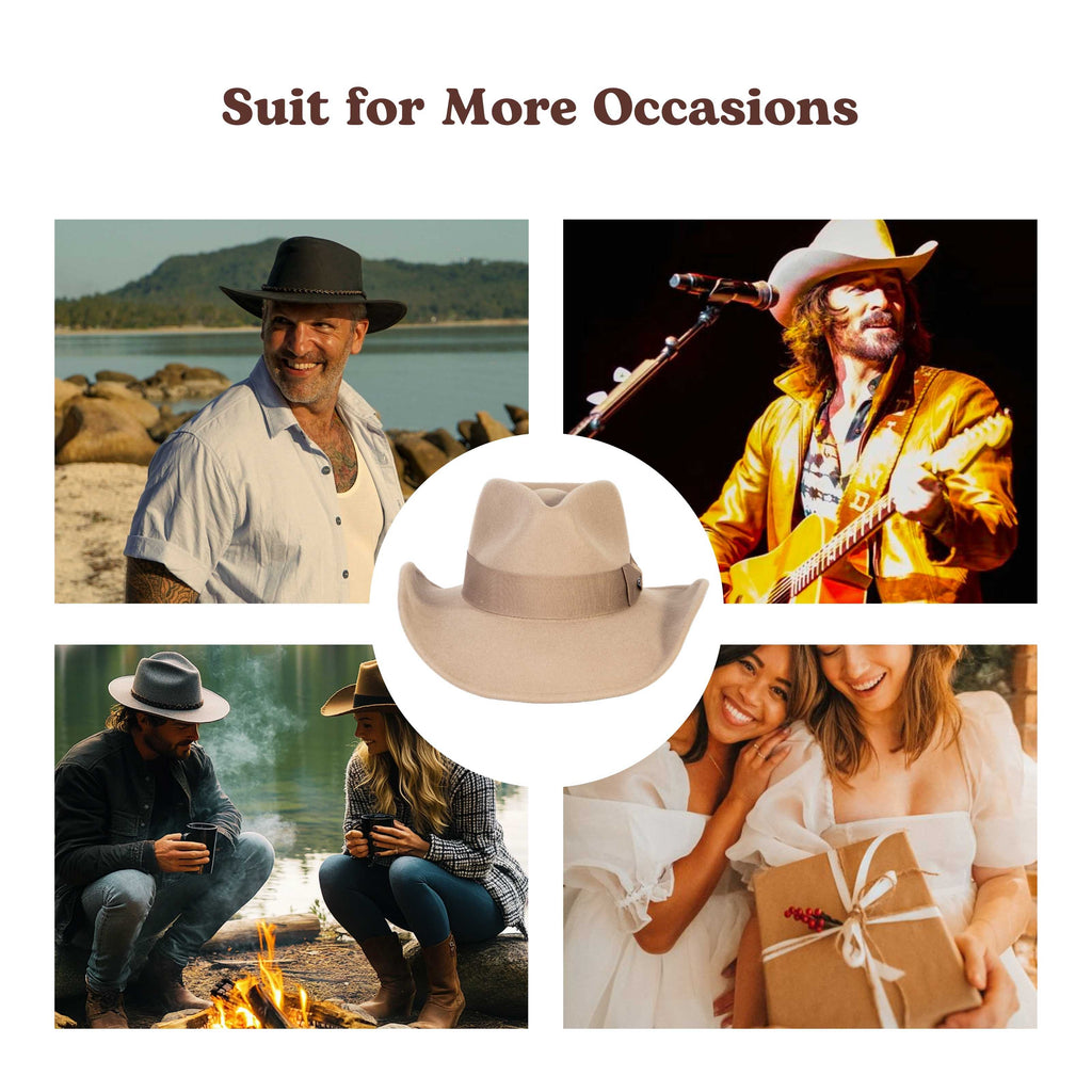 Sage Light Tan Wool Felt Cowboy Hat | Mix Brown Western Hat