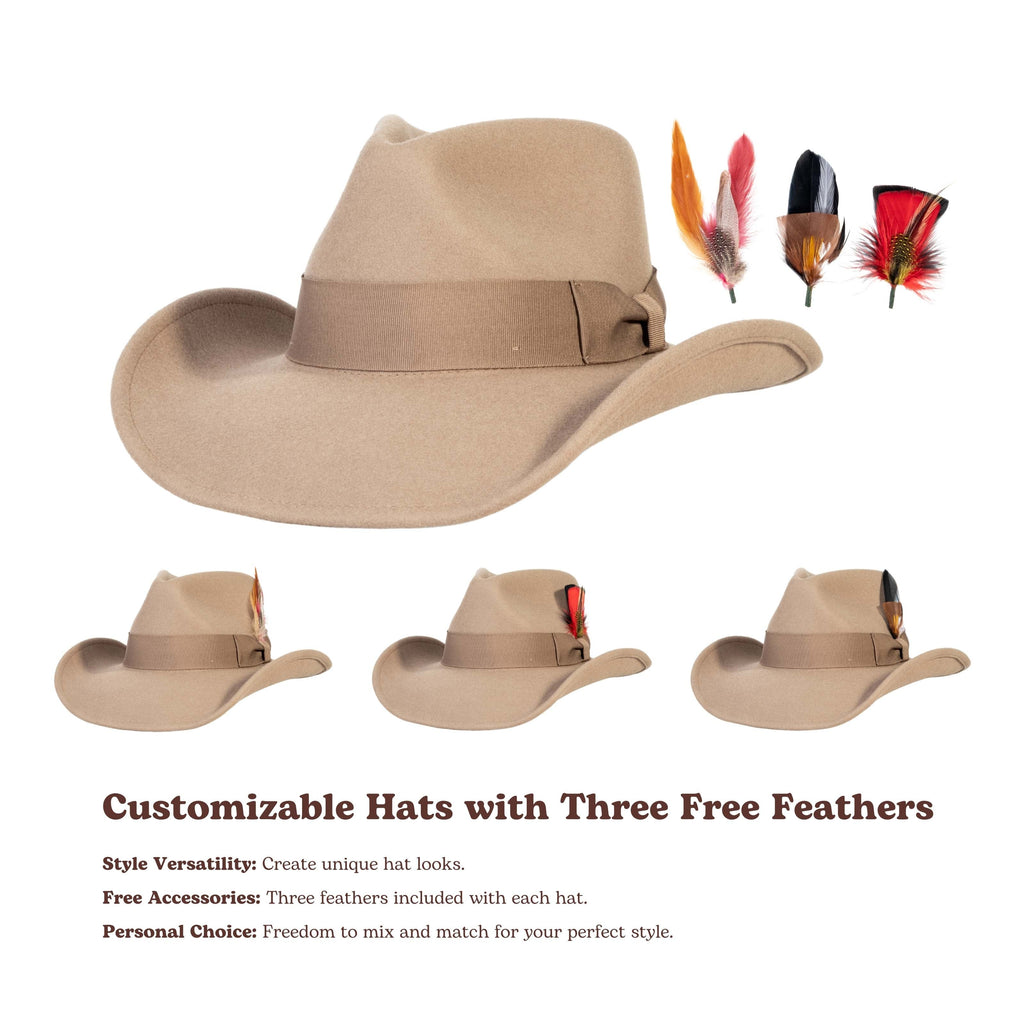Sage Light Tan Wool Felt Cowboy Hat | Mix Brown Western Hat