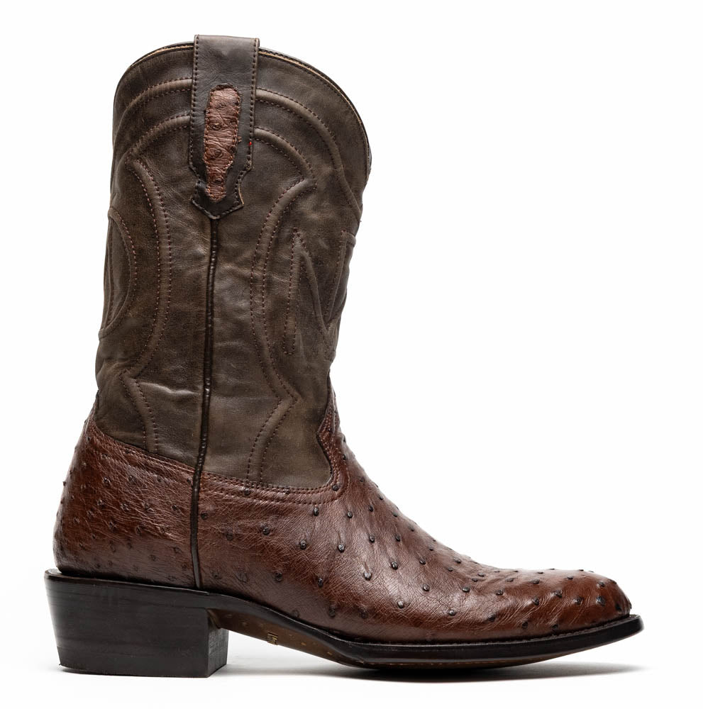 Marco Di Milano Savannah Men's Exotic Cowboy Boots – Full-Quill Ostrich | Kango Tabac Round Toe