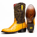 Marco Di Milano Savannah Men's Exotic Cowboy Boots – Full-Quill Ostrich | Buttercup Round Toe
