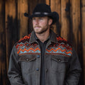 Silver Buckle Black Wool Felt Cowboy Hat | Mix Brown Western Hat