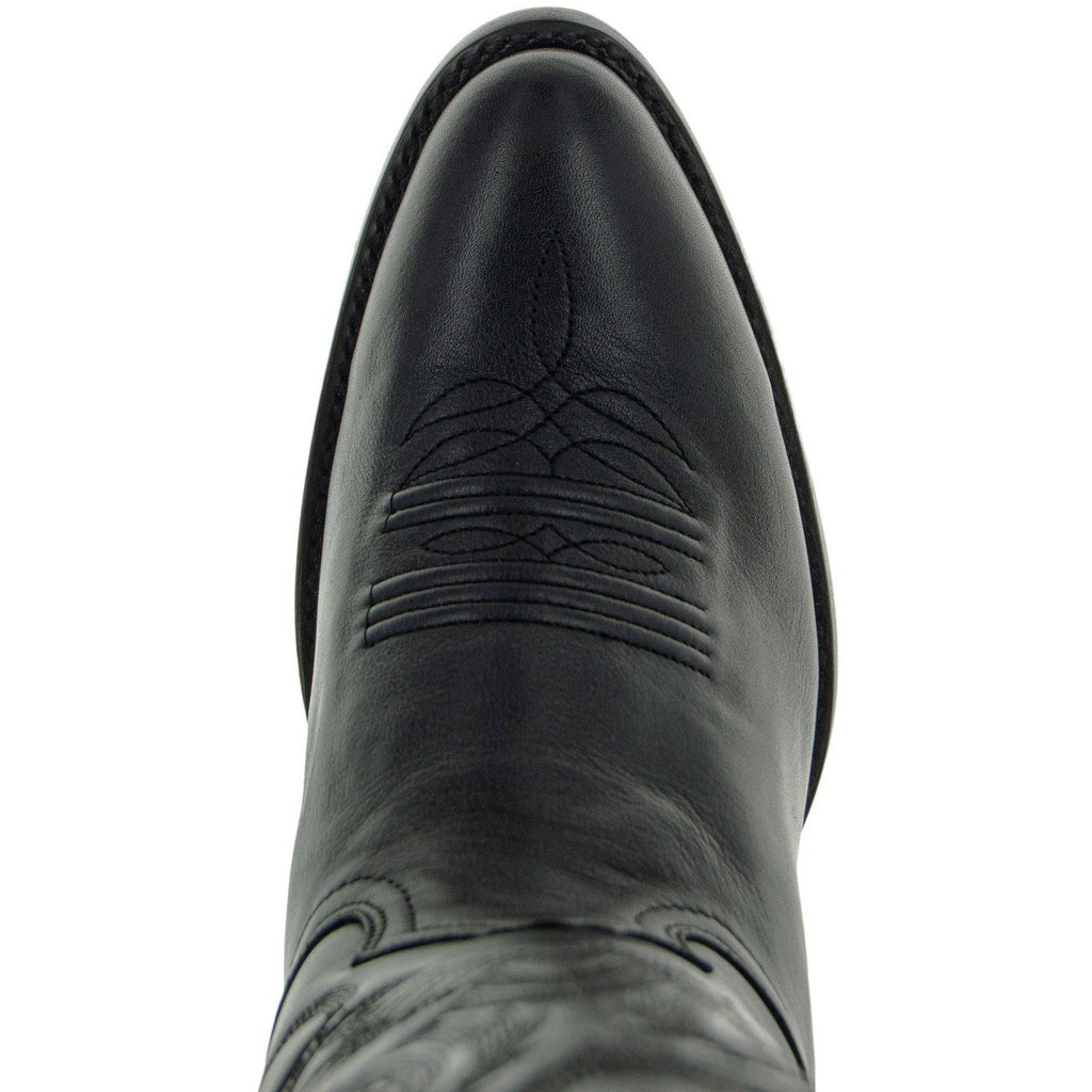 Soto Boots Men's Classic Dress Cowboy Boots – Black Leather | Round Toe | Goodyear Welt