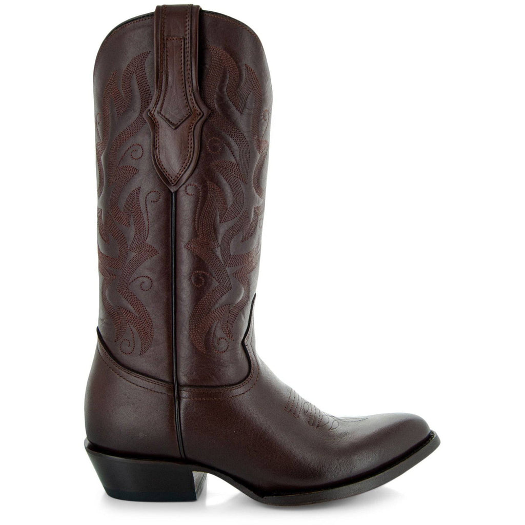 Soto Boots Men's Classic Dress Cowboy Boots – Brown Leather | Round Toe | Goodyear Welt