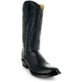 Soto Boots Men's Black Ostrich Print Round Toe Dress Cowboy Boots