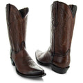 Soto Boots Men's Snip Toe Cowboy Boots – Burnished Brown Leather | Goodyear Welt