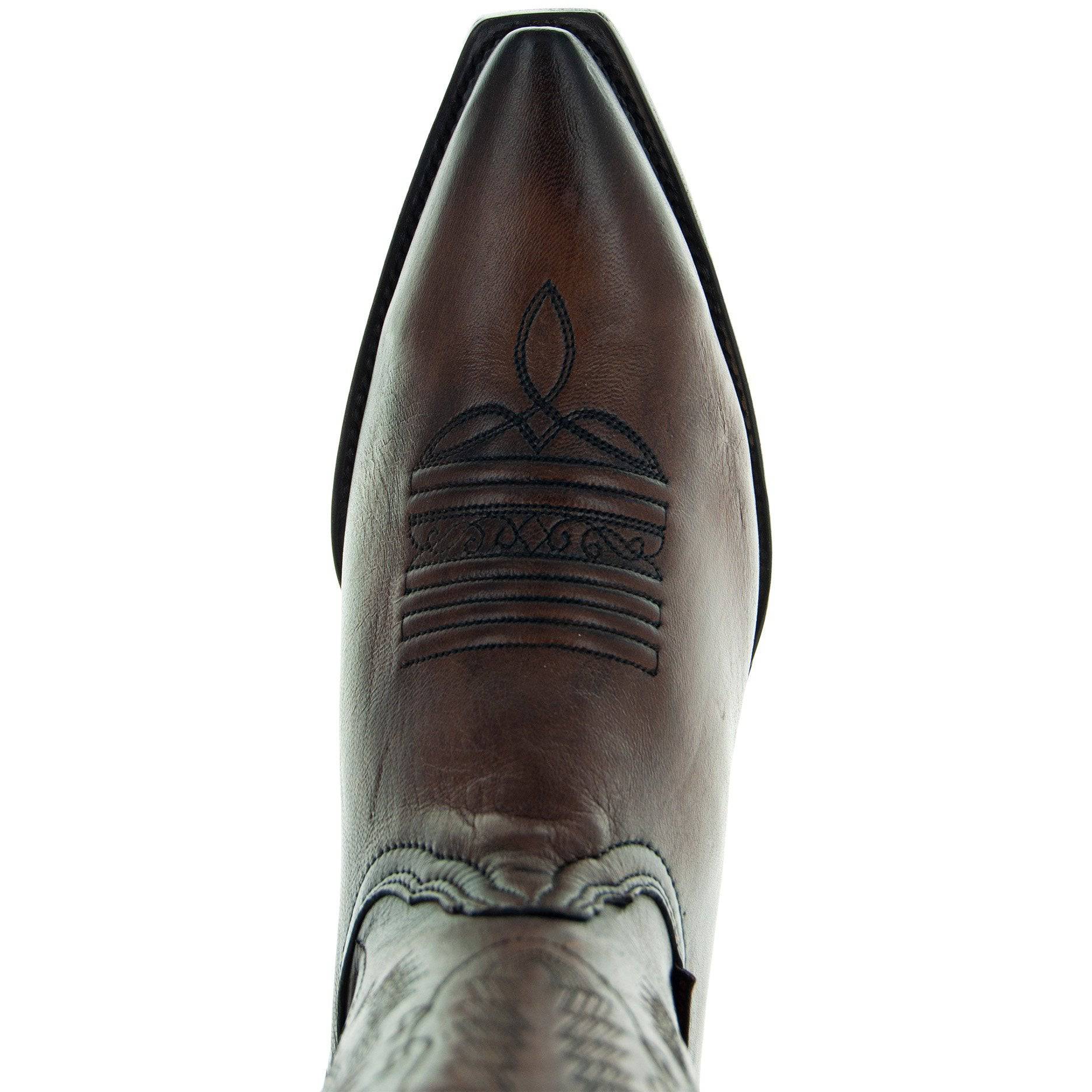 Soto Boots Men's Snip Toe Cowboy Boots – Burnished Brown Leather | Goodyear Welt