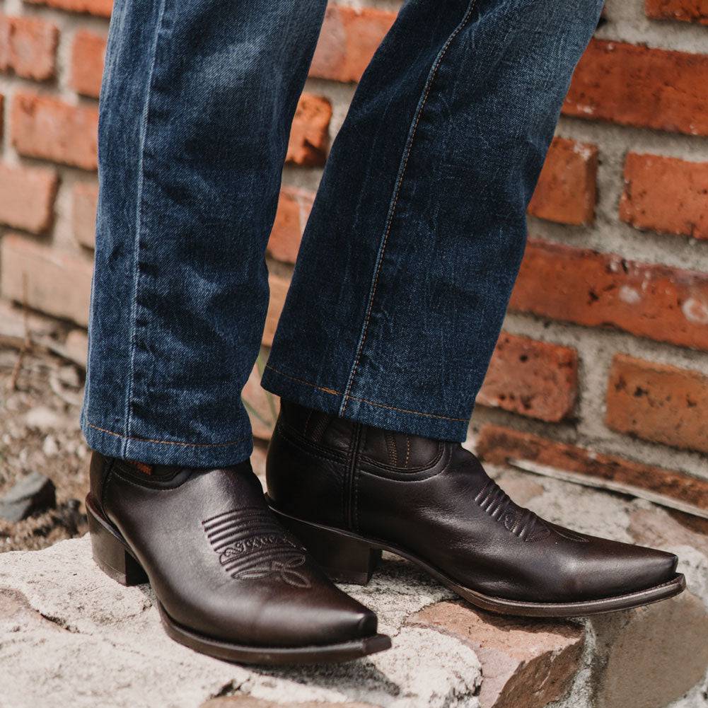 Soto Boots Men's Snip Toe Cowboy Boots – Burnished Brown Leather | Goodyear Welt
