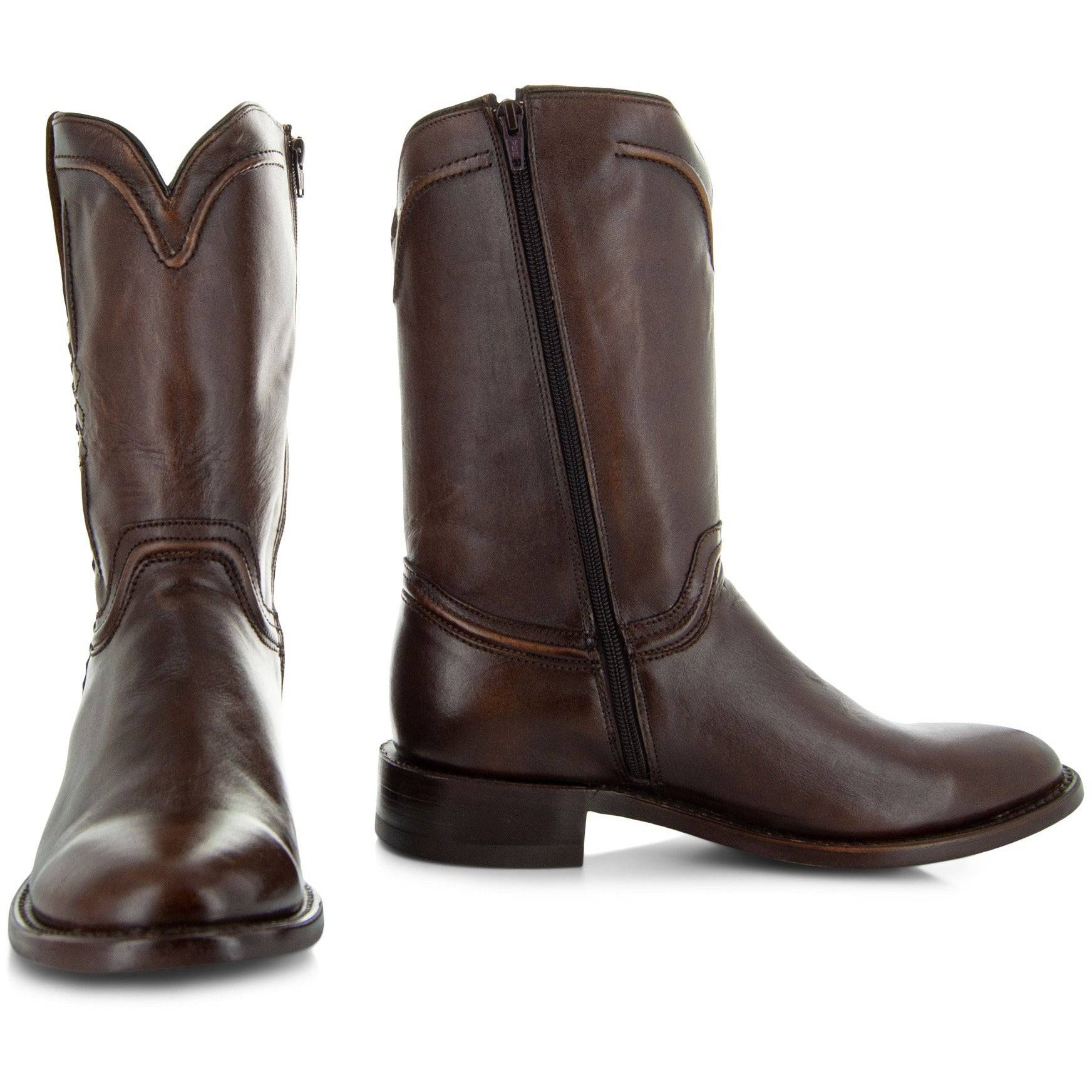 Soto Boots Roper Cowboy Boots for Men | Brown Leather