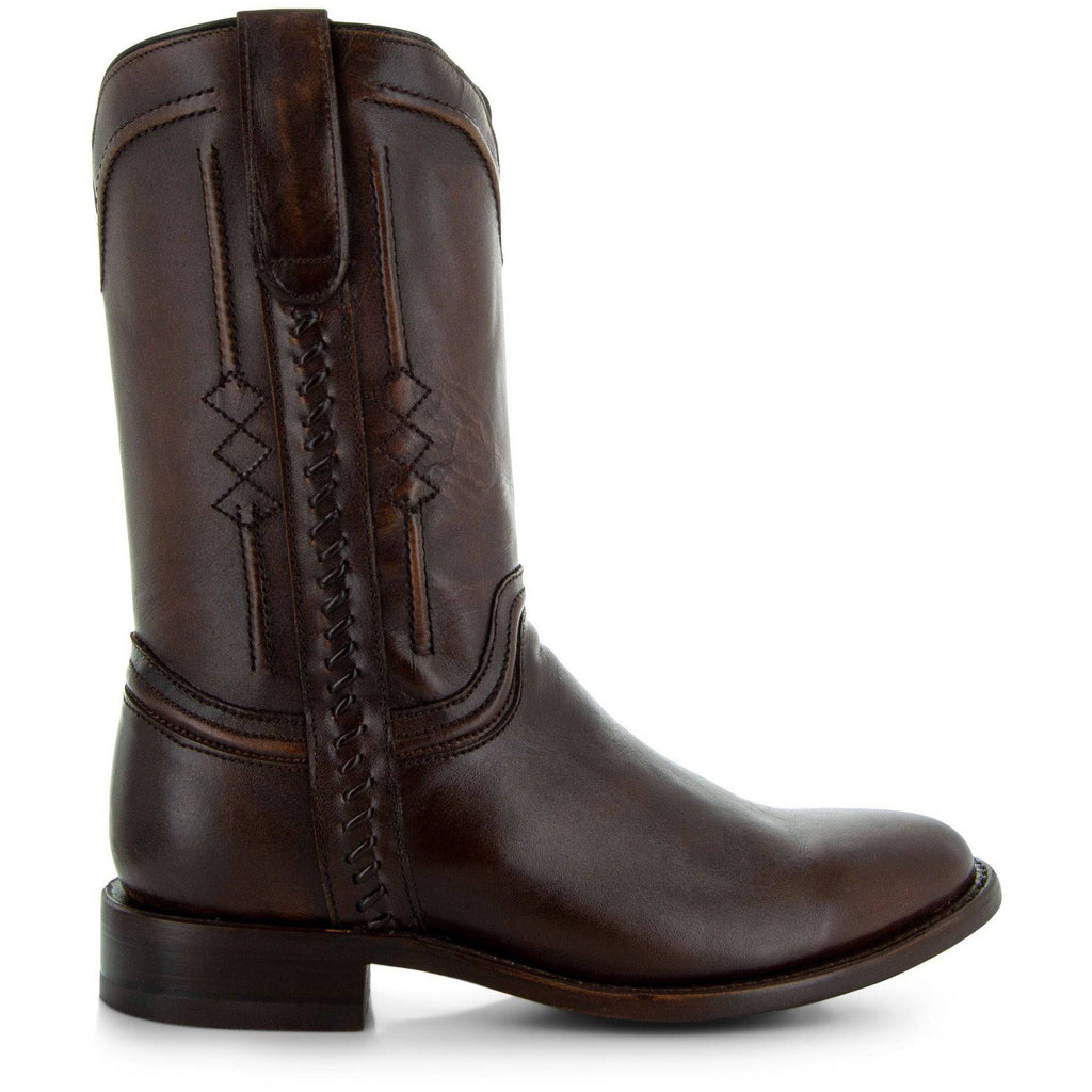 Soto Boots Roper Cowboy Boots for Men | Brown Leather